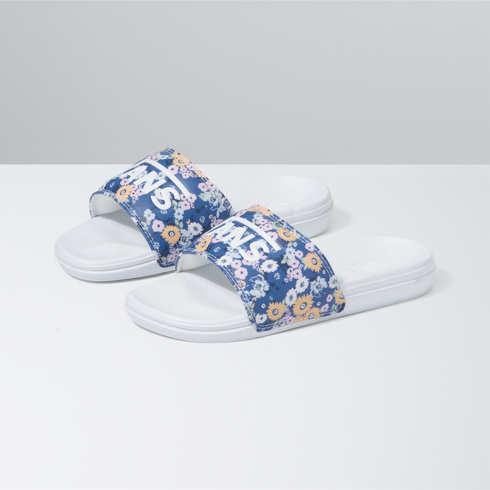 Vans Kids Floral La Costa Slide-on Sandal (true Navy/multi)