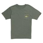 Vans Boys Blazing Path Pocket T-shirt (olive Heather)