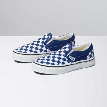 Vans Kids Checkerboard Classic Slip-on (blueprint)