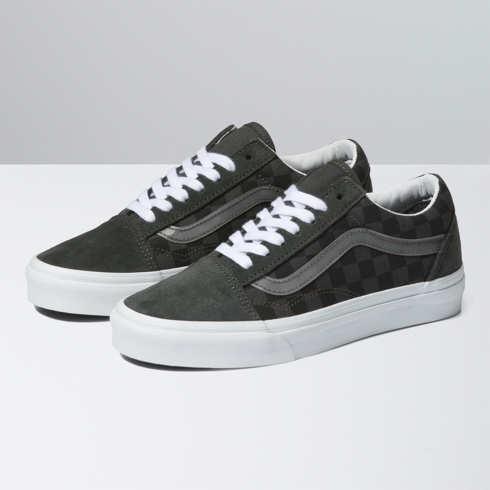 Vans Crystal Sidestripe Old Skool Shoe (checkerboard/black)