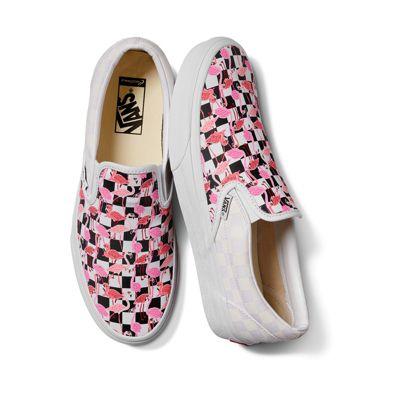 Vans Custom Flamingos Checkerboard Slip-on (custom)