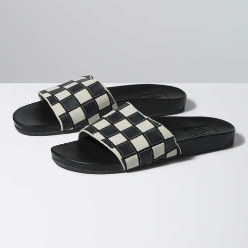 Vans Decon Slide (oversized Check Black/bone White)