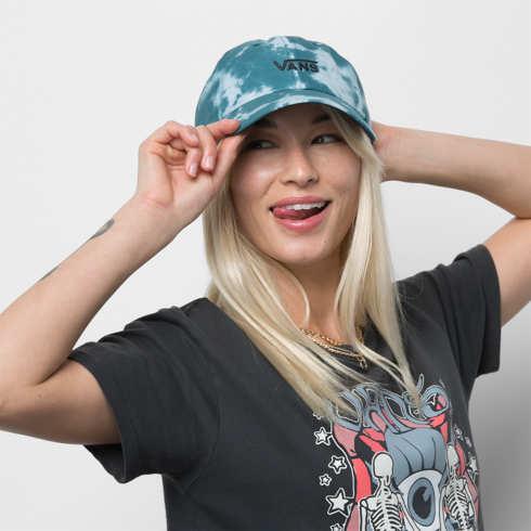 Vans Court Side Printed Hat (deep Teal/marshmallow)