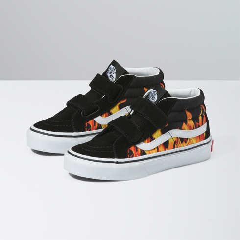 Vans Kids Digi Flame Sk8-mid Reissue V Shoe (black)
