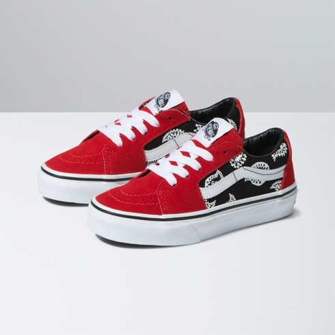 Vans Kids Sk8-low (check Paisley Racing Red)