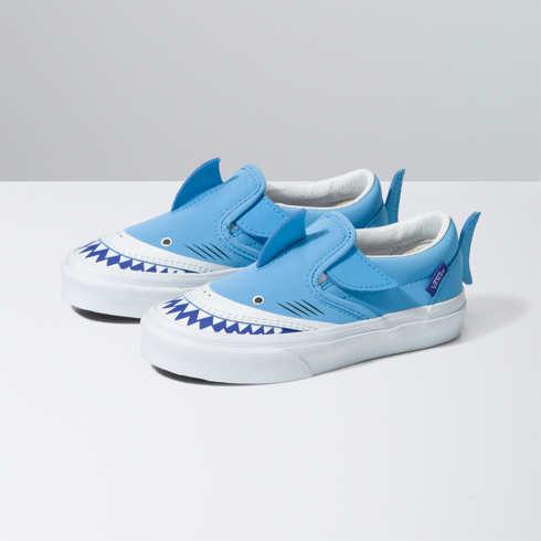 Vans Kids Classic Slip-on Shark (blue/true White)