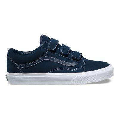 Vans White Stitch Old Skool V (suede/navy)