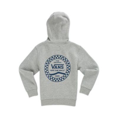 Vans Little Kids Checkered Side Stripe Hoodie (cement Heather)