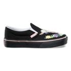 Vans Kids Flower Crown Slip-on (black/english Rose)