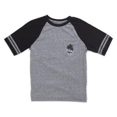 Vans Boys Shady Spots Ss Raglan T-shirt (heather Grey/black)