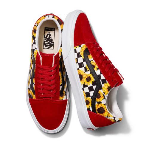 Vans Customs Racing Red Sunflowers Old Skool (customs)