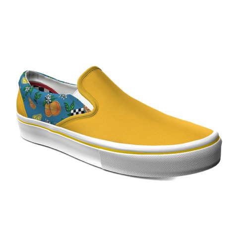 Vans Customs Cyber Yellow Suede Skate Slip-on (customs)
