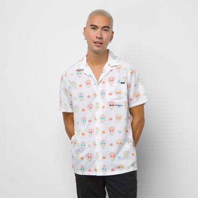 Vans Dia De Muertos Sugar Parade Buttondown Shirt (white)