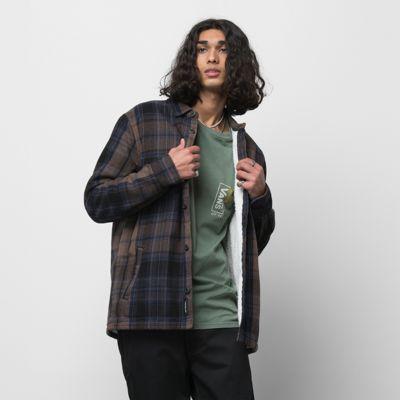 Vans Howard Sherpa Lined Flannel Buttondown Shirt (black-canteen)