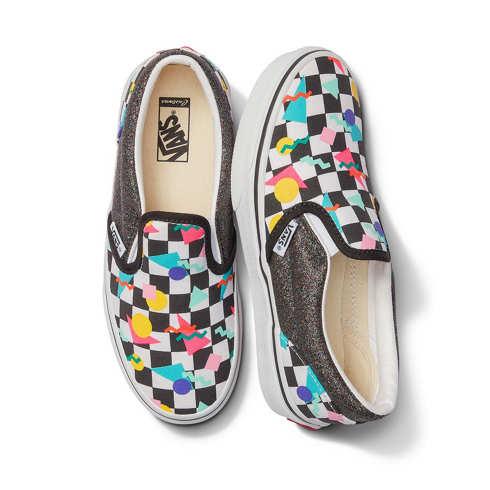 Vans Customs Kids Geometric Checkerboard Slip-on (customs)