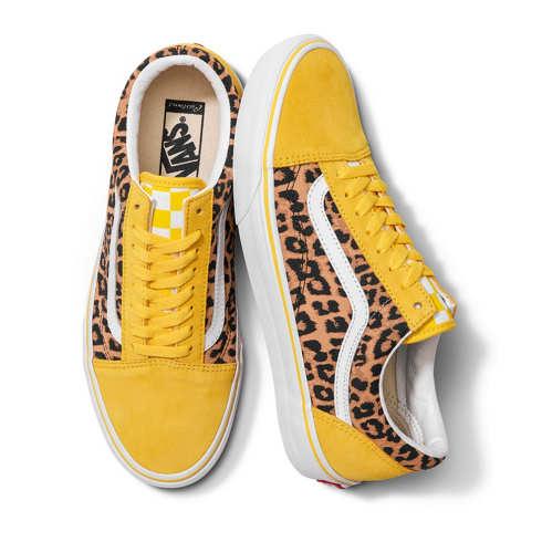 Vans Customs Cyber Yellow Leopard Old Skool (customs)