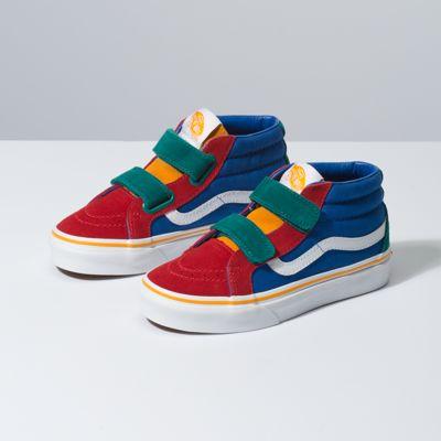 Vans Kids Primary Block Sk8-mid Reissue V (lapis Blue/true White)