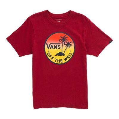 Vans Boys Dual Palm Gradient T-shirt (biking Red)