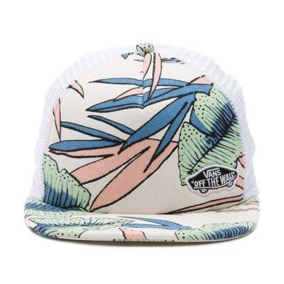 Vans Beach Bound Trucker Hat (white Sand Tropical)