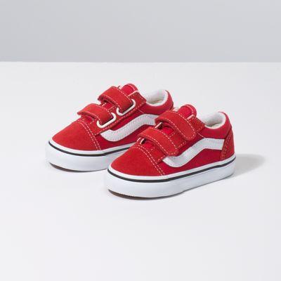 Vans Toddler Old Skool V (racing Red/true White)