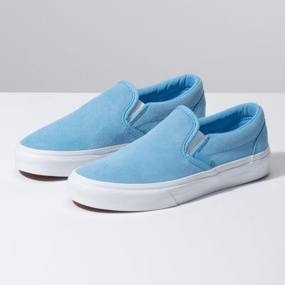 Vans Soft Suede Slip-on (alaskan Blue/true White)
