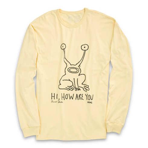 Vans X Daniel Johnston Off The Wall Classic Long Sleeve Tee (pale Banana)