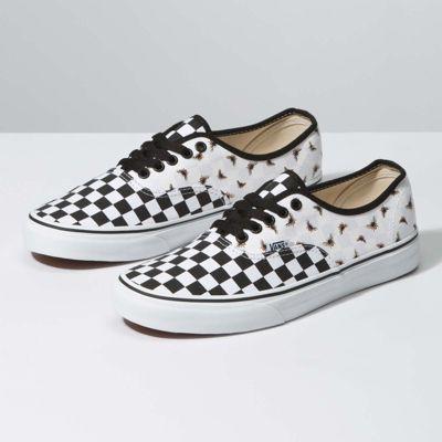 Vans Customs Bees Checkerboard Authentic Wide (customs)
