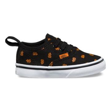 Vans Toddlers Mlb Authentic V Elastic Lace (san Francisco/giants/black)