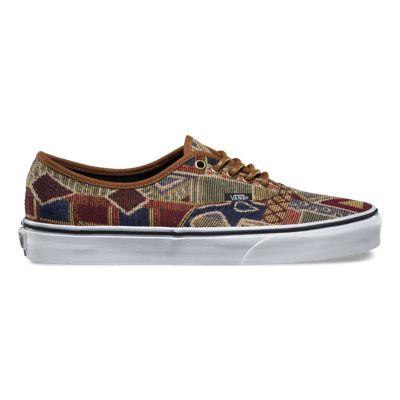 Vans Mens Shoes Skate Shoes Mens Shoes Mens Sandals Geo Weave Authentic (brown/multi)