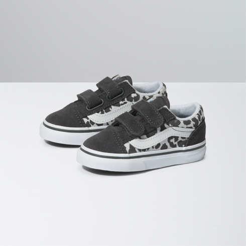 Vans Toddler Snow Leopard Old Skool V Shoe (asphalt)