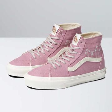 Vans Sk8-hi Tapered (eco Theory Embroidered Flowers Lilas)