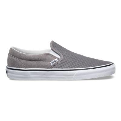 Vans Embossed Suede Slip-on (frost Gray True White)