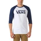 Vans Classic Raglan T-shirt (white/black Iris) Mens T-shirts