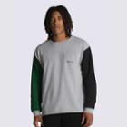 Vans Stauffer Colorblock Knit Long Sleeve T-shirt (cement Heather)