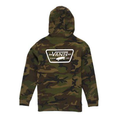 Vans Boys Full Patched Pullover Hoodie (camo)