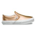 Vans Kids Metallic Leather Slip-on (light Copper)
