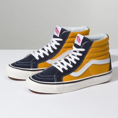 Vans Anaheim Factory Sk8-hi 38 Dx (og Navy Og Saffron)