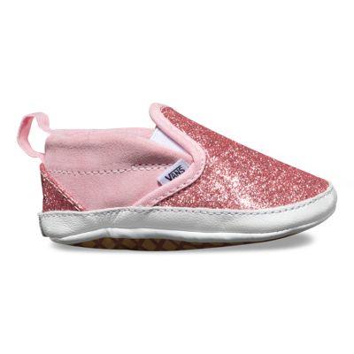 Vans Infant Shimmer Slip-on V Crib (bright Pink)