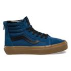 Vans Kids Gum Sk8-hi Zip (dark Denim Black)