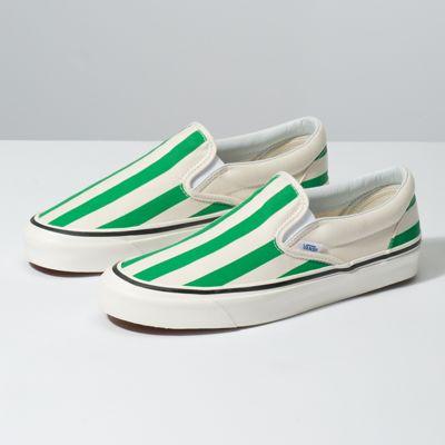 Vans Anaheim Factory Slip-on 98 Dx (og White/og Emerald/big Stripes)