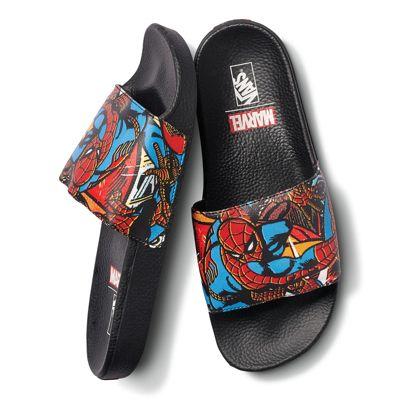 Vans X Marvel Slide-on (spider-man Black)
