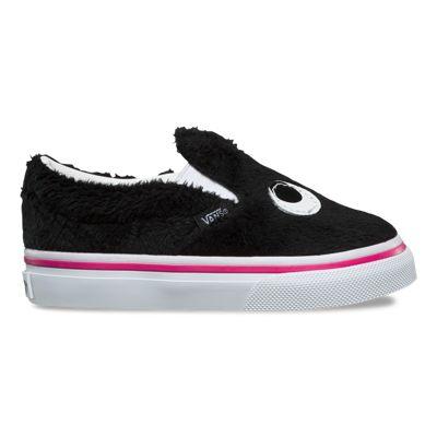 Vans Toddler Party Fur Slip-on Friend (black True White)