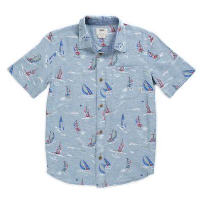 Vans Boys Seaborn Buttondown Shirt (blue Mirage Full Sails)