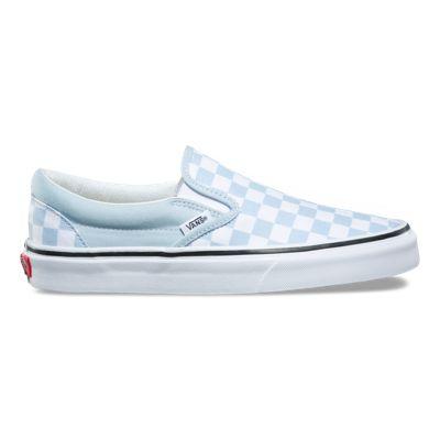 Vans Checkerboard Slip-on (baby Blue/true White)