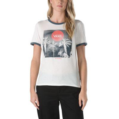 Vans Bit Beach Ringer Tee (marshmallow Dark Slate)