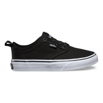 Vans Kids Elastic Lace Atwood Slip-on (canvas Black/white)