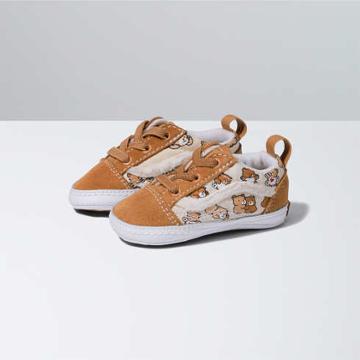 Vans Infant Bear Hugs Old Skool Crib Shoe (brown/multi)