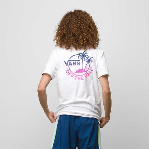 Vans Classic Mini Dual Palm T-shirt (white/pink Glo)