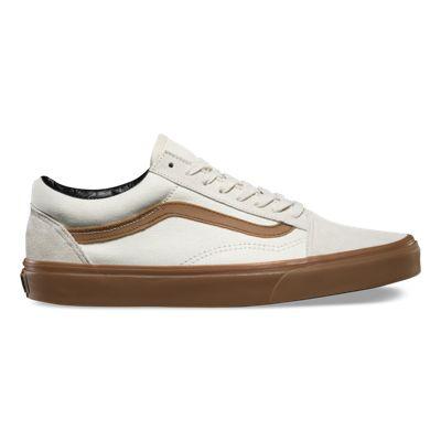 Vans Mens Shoes Skate Shoes Mens Shoes Mens Sandals Gum Sidestripe Old Skool (white)