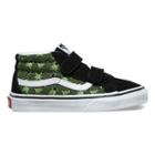 Vans Kids Pixel Pirate Sk8-mid Reissue V (black Sharp Green True White)